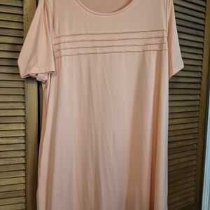 Peach Short Sleeve Women's Dress